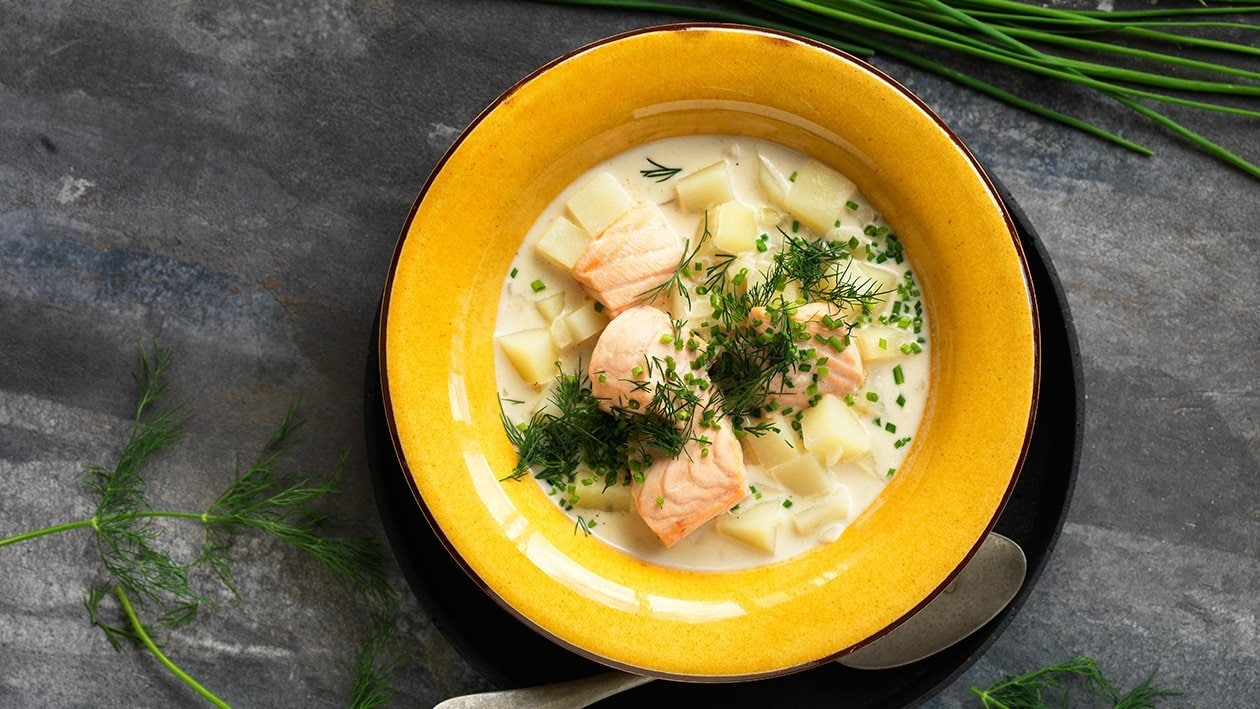 Krämig fisksoppa med potatis och senap, klimatsmart mat – Recept